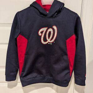 Washington Nationals blue pullover hoodie - boys size Medium (10-12)